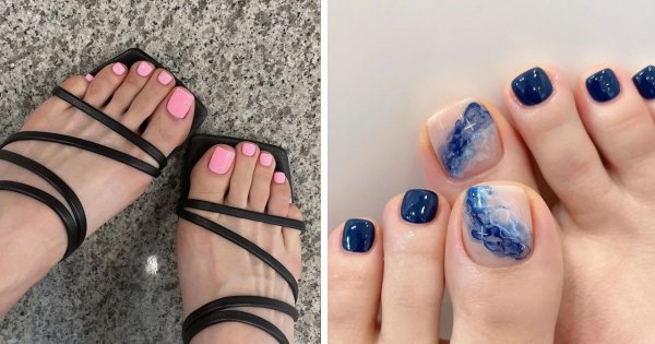 Paznokcie u stóp do wiosennych sandałów. 15 propozycji na pedicure hybrydowy