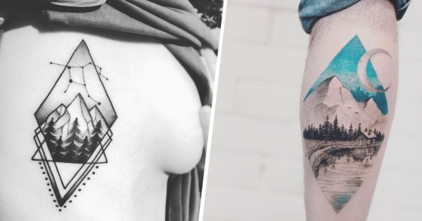 #mountaintattoo - tatuaż z motywem gór. Piękny i spektakularny! Zobacz nasze najpiękniejsze projekty!