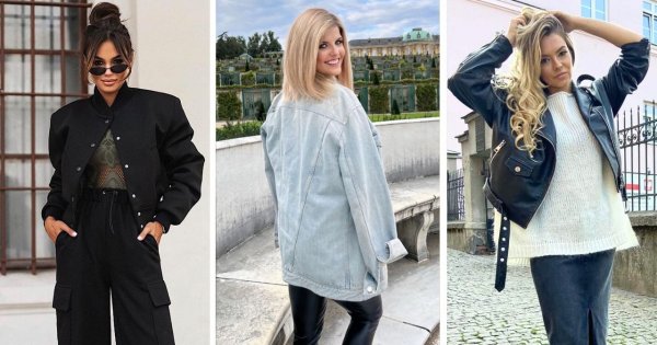 3 najmodniejsze kurtki na jesień 2023. Bomberka, ramoneska i jeans w modnych stylizacjach
