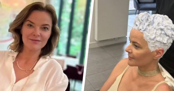 Monika Richardson ma fioletowe i bardzo krótkie włosy. Zaszalała i to jak!