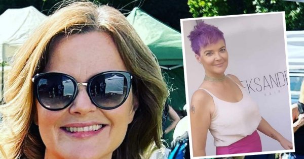 Fioletowe włosy Moniki Richardson pod lupą. Czy taka fryzura przystoi 51-latce?