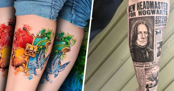 Tatuaże inspirowane "Harrym Potterem". Piękna pamiątka, wyjątkowej serii!