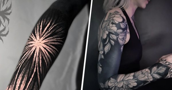 #blackouttattoo - ta odważna metoda tatuaży jest hitem 2023 roku! Oto najpiękniejsze przykłady!