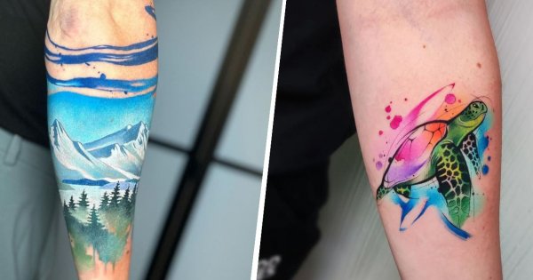 Tatuaże akwarelowe - to najpiękniejsza i najbardziej kolorowa technika tatuowania!