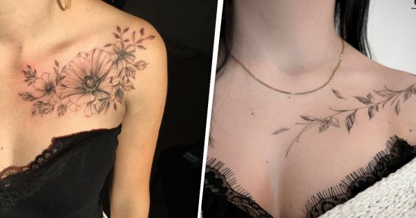 Tatuaże na obojczyku - piękne i bardzo sensualne. Pokazujemy 15 najpiękniejszych propozycji!