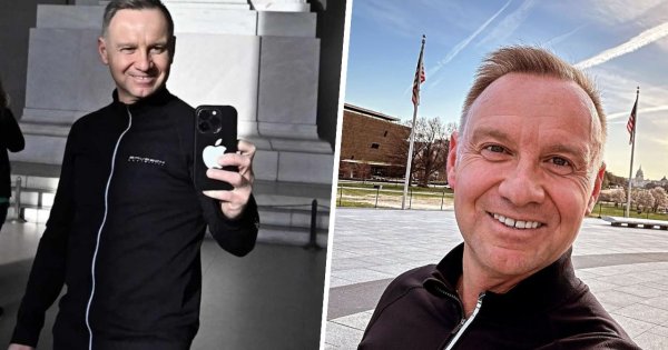 Andrzej Duda miał biegać, ale stał się mistrzem selfie w Ameryce. Internauci wyśmiewają memami