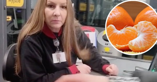 Klientka przyniosła do kasy obrane mandarynki. Reakcja ekspedientki bezcenna! [wideo]