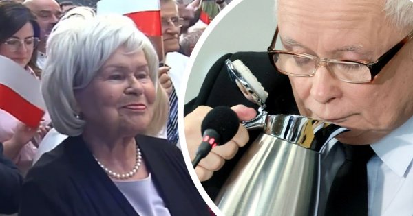Towarzyszka Jarosława się odnalazła. Gorąco go oklaskiwała podczas wieczoru