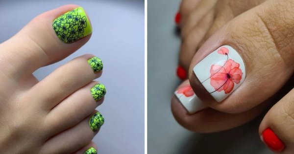 Trendy we wiosennym pedicure. Modne zdobienia oraz kolory na paznokciach u stóp