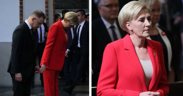 Ognista Agata Duda pokazała, że ma klasę i styl. Stylizacja godna damy