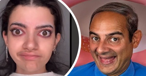 Sobowtór Jasia Fasoli i jego córka robią furorę w sieci. Fabiola Baglieri w makijażu zamienia się w piękność