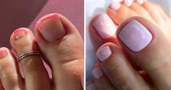 Ślubny pedicure hybrydowy. 15 najpiękniejszych propozycji na wiosnę 2024