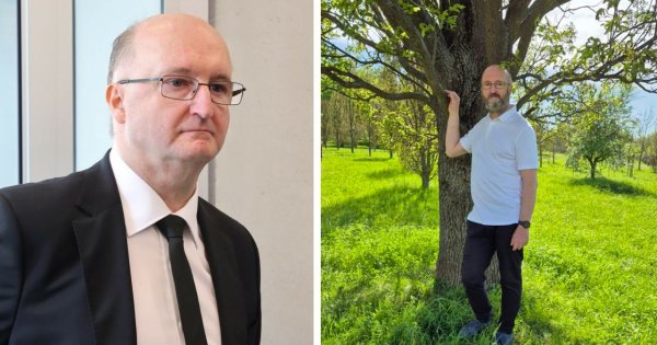 Piotr z ekipy Jarka pozuje z drzewem na majówce 2024. Internauci komentują memami!