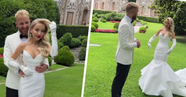 Prowadząca "Prince Charming" wyszła za mąż. Suknia ślubna w hollywoodzkim stylu skradła show