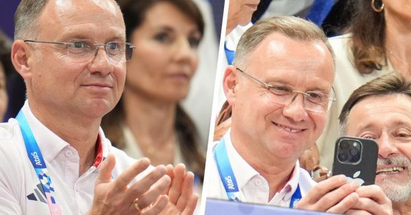 Twardy Andrzej przyleciał specjalnie na finał do Paryża. Tak kibicował polskim siatkarzom