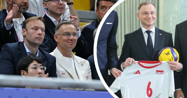 Dumny Andrzej dostał autograf od medalistów. Cieszył się jak dziecko