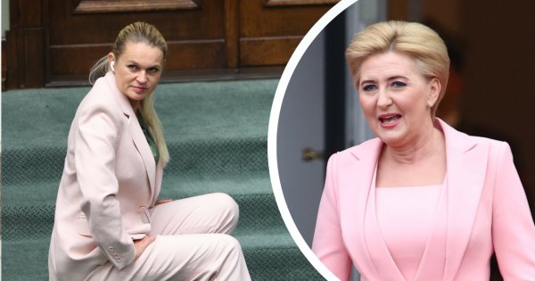 Stylowa Basia połączyła ulubiony kolor Agatki z najmodniejszym odcieniem tej jesieni