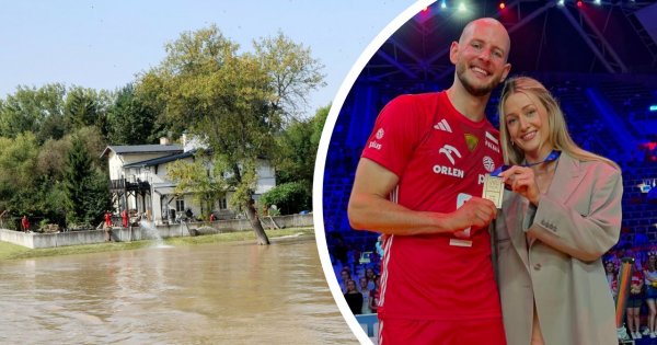 Żona Bartosza Kurka uratowała z powodzi dwa kotki. Dom siatkarza został zalany