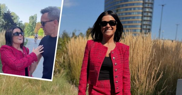 Katarzyna Cichopek rozbawiła fanów. Wideo i rowerzysta jadący tyłem są hitem sieci [memy]