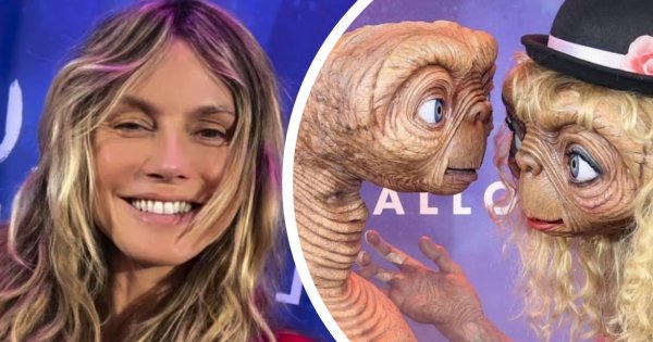 Heidi Klum przebrała się za E.T. z filmu Spielberga. Zbieramy szczęki z podłogi [wideo]