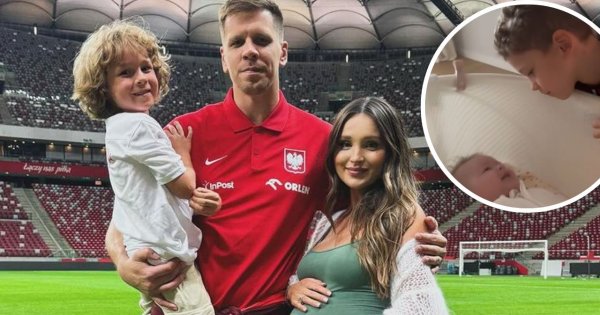 Słodkie obrazki u Szczęsnych. Noelia i Liam szczebioczą jak ptaszki i spoglądają na siebie z czułością
