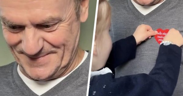 Wnusia przykleiła Donaldowi do swetra czerwoną naklejkę. Mały gest wywołał ogromne poruszenie