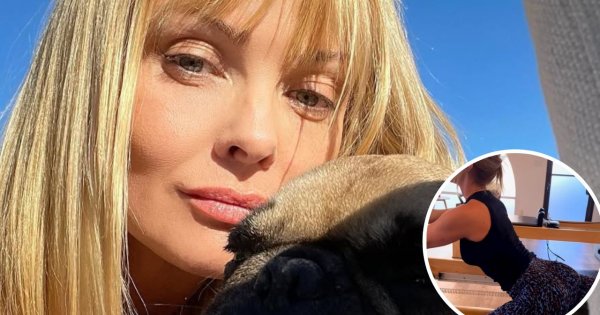 54-letnia Izabella Scorupco robi szpagat i inne wygibasy. Ma ciało dwudziestolatki