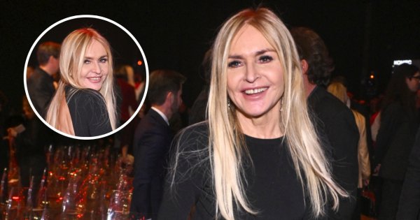 Monika Olejnik nader odważnie wyeksponowała plecy po całej długości sukienki. O włos od wpadki