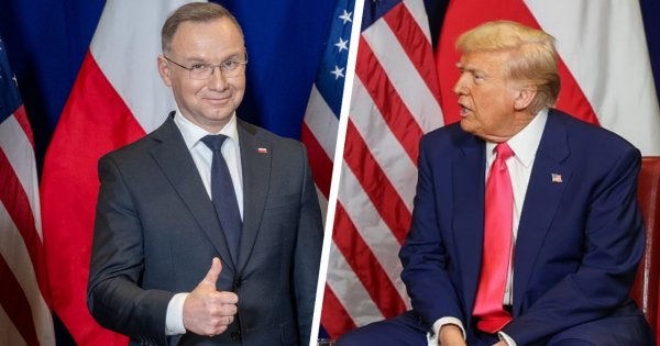 Twardy Andrzej spotkał się z pomarańczowym Donaldem. Spotkanie trwało 4 min. Sieć odpowiada memami