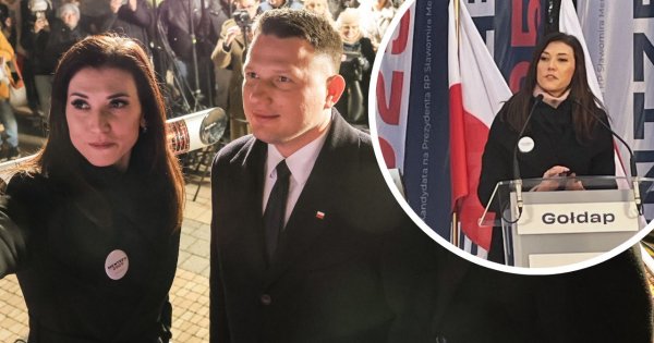Charyzmatyczna Ewa w kształtnym płaszczu rozgrzała publikę. Puściła tęgiego prztyczka Donkowi [tylko u nas]