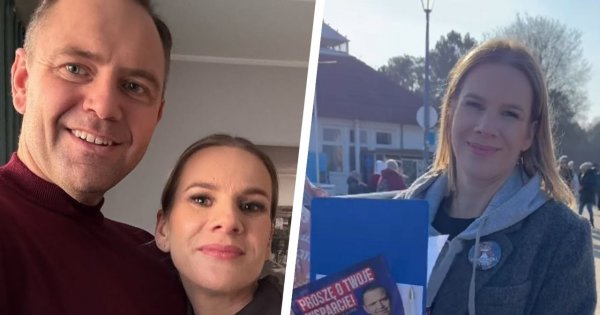Marta od Karola rozdawała gadżety w sportowym wydaniu. Wskoczyła w bluzę z kapturem i obcisłe spodnie