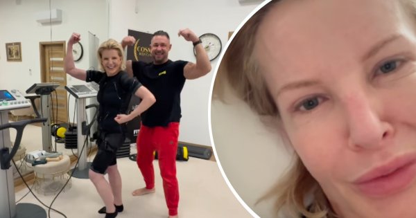 Joanna Racewicz nadaje ze szpitalnego łóżka. Dopiero co 51-latka dźwigała ciężary i robiła "ćwiczenia tylko dla twardzielek" [wideo]