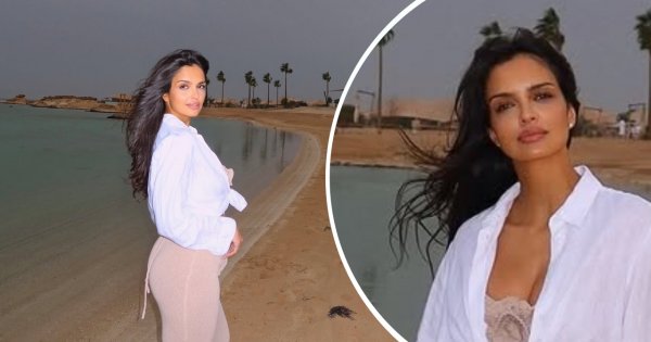 Klaudia El Dursi zrzuciła koszulę i odsłoniła ciążowy brzuszek. Fanka: "taki to mam ja, jak zjem za dużo na kolację"