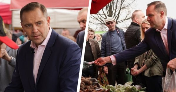Karol od apartamentów udał się na targ. Pozował niczym Adam ze słynnego fresku Michała Anioła. Jest i mem