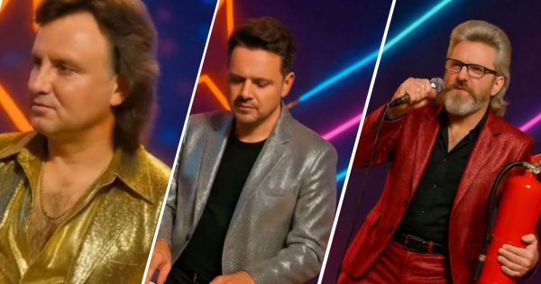 Koledzy z Wiejskiej jako reprezentanci na Eurowizji: Andrzej gra na cymbałach, Rafał na keybordzie, a Grześ śpiewa [wideo]