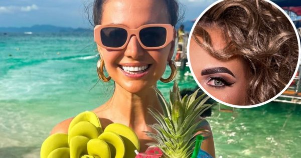 Maja Rutkowski z burzą loków na głowie nie przypomina dawnej siebie. Odrysowała też brwi od szklanki