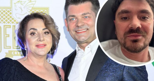 Danuta Martyniuk odwiedziła wnuka. W kwiecistej kiecce z głębokim dekoltem przytulała maleństwo