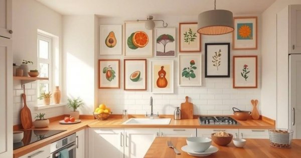 Galerie ścienne w kuchni: jak polskie domy zyskują artystyczny charakter