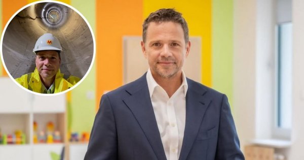 Piękny Rafał żadnej pracy się nie boi. Wskoczył w kamizelkę, kask i robi selfie z pracy w tunelu. Internauci reagują memami