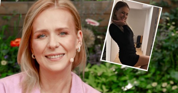 Chuda jak przecinek Aneta Zając wygina się w obcisłej mini. Z długimi włosami jest niezłą dżagą
