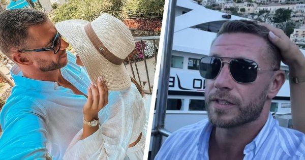 Dariusz Pachut nadaje z wakacji we Włoszech z nową dziewczyną. "Nowa Doda" czochra mu włosy [wideo]