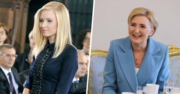 Kinga nie miała welonu, lecz ozdobę we włosach. Identycznie, jak jej mama w dniu swojego ślubu [stare zdjęcie]