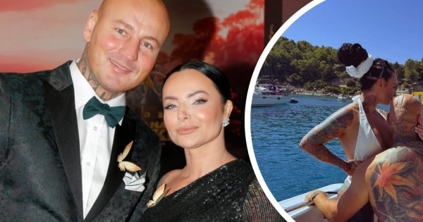Kamila Wybrańczyk prężyła się w kusym stroju u boku ukochanego. Świetnie bawili się z Mini Majkiem