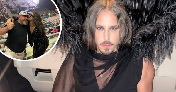 Michał Szpak na zdjęciu z tatą, który niegdyś nie mógł znieść jego wyglądu. Sam ma niesforną, długą brodę i spory brzuszek
