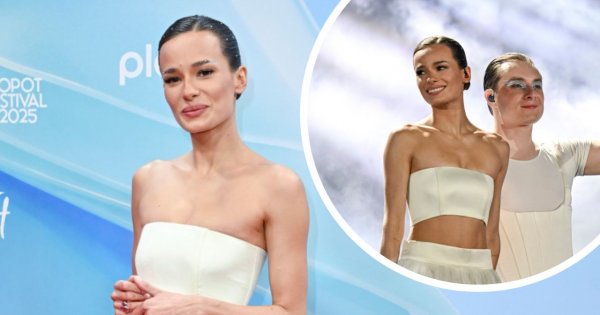 Natalia Szroeder na Top of the Top Sopot wyszła na scenę w transparentnej kreacji. Wystarczył błysk fleszy i wszyscy to zobaczyli
