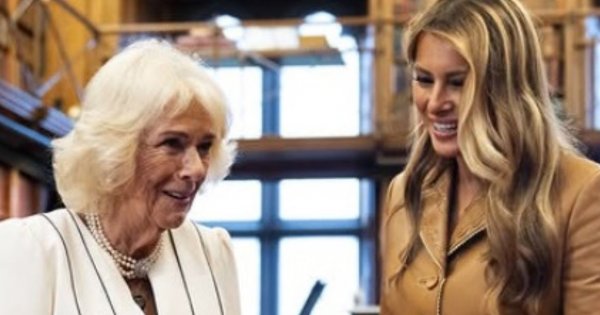 Drapieżna Melania Trump cała w skórze na dworze, a królowa Camilla w sukieneczce jak dziewczynka