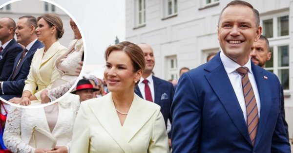 Karol i Marta Nawroccy na otwarciu Konkursu Chopinowskiego przekazali pianistom kosz kwiatów