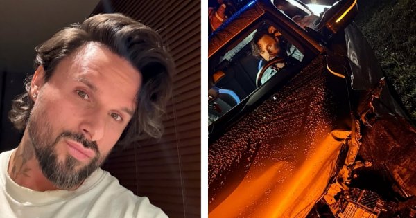 Qczaj miał wypadek. Pokazał wrak auta i wyznał: "Żyję. Ponoć cudem" [galeria]