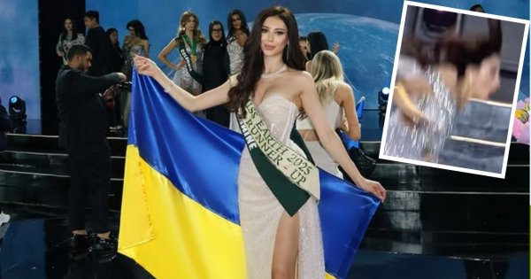 Przerażające, co spotkało przepiękną Ukrainkę. Nagranie z Miss Earth mrozi krew w żyłach! [wideo]