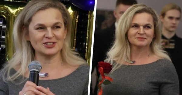 Barbara Nowacka wpadła na studniówkę i porwała ucznia do tańca. Jej stylizacja woła o pomstę do nieba [dużo zdjęć]
